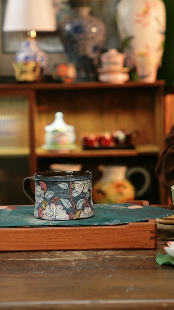 瓷片景德镇纯手工釉下彩精品茶具水杯