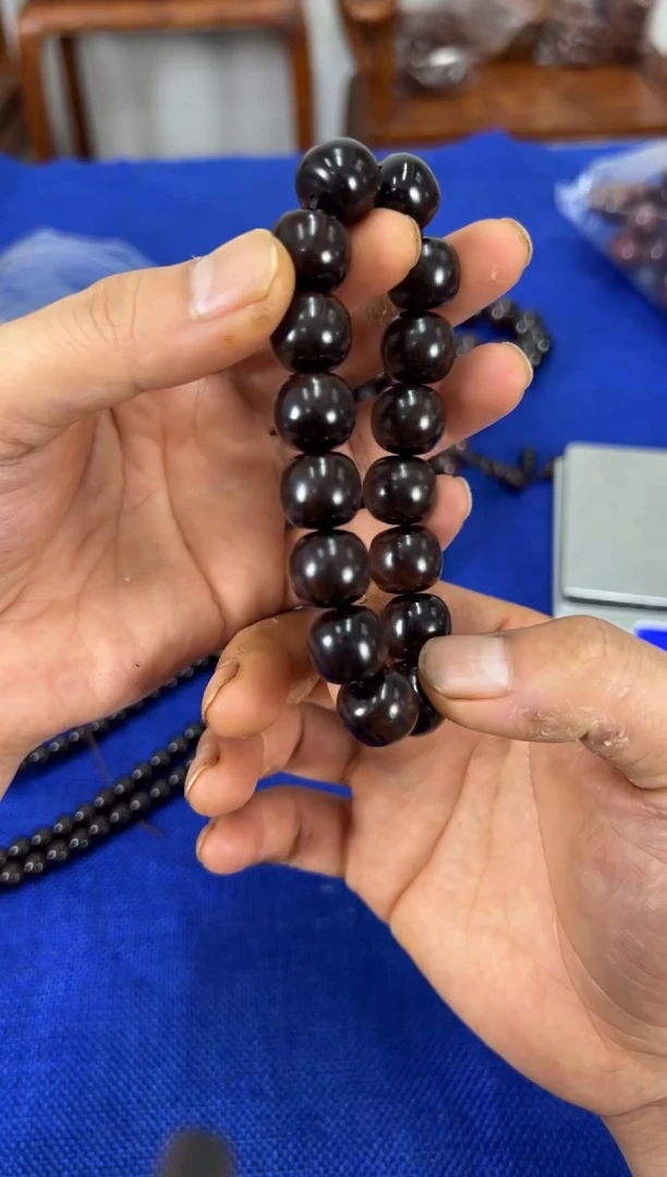 手串/手链黄花梨/降香黄檀1.5紫油梨水波纹手串