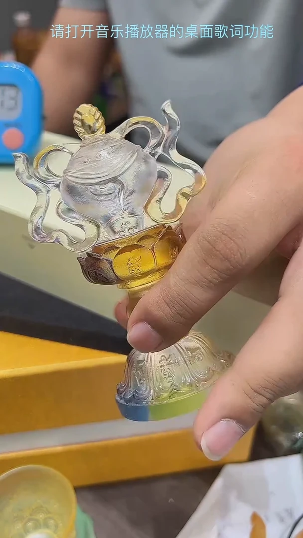 泥塑三*古法琉璃摆件