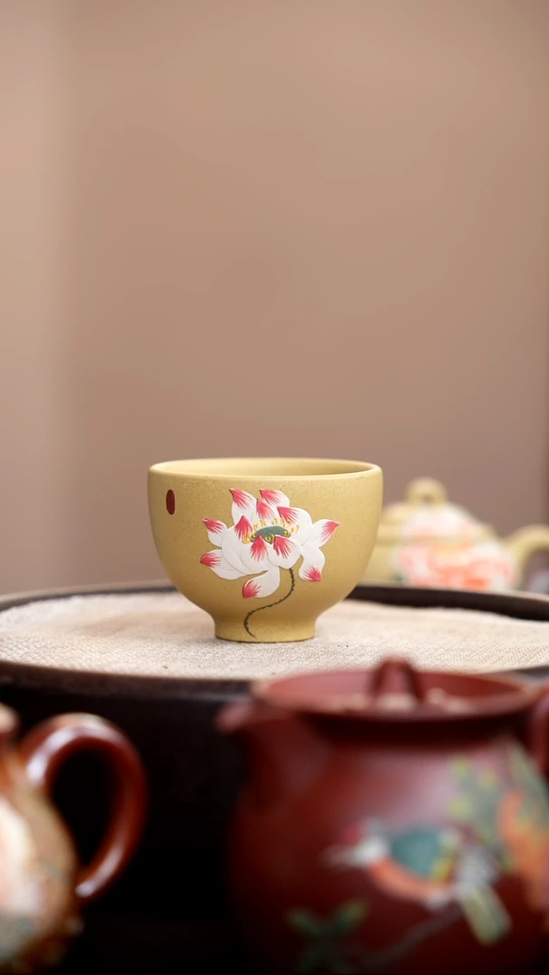 茶壶紫砂本山绿小碗杯荷花