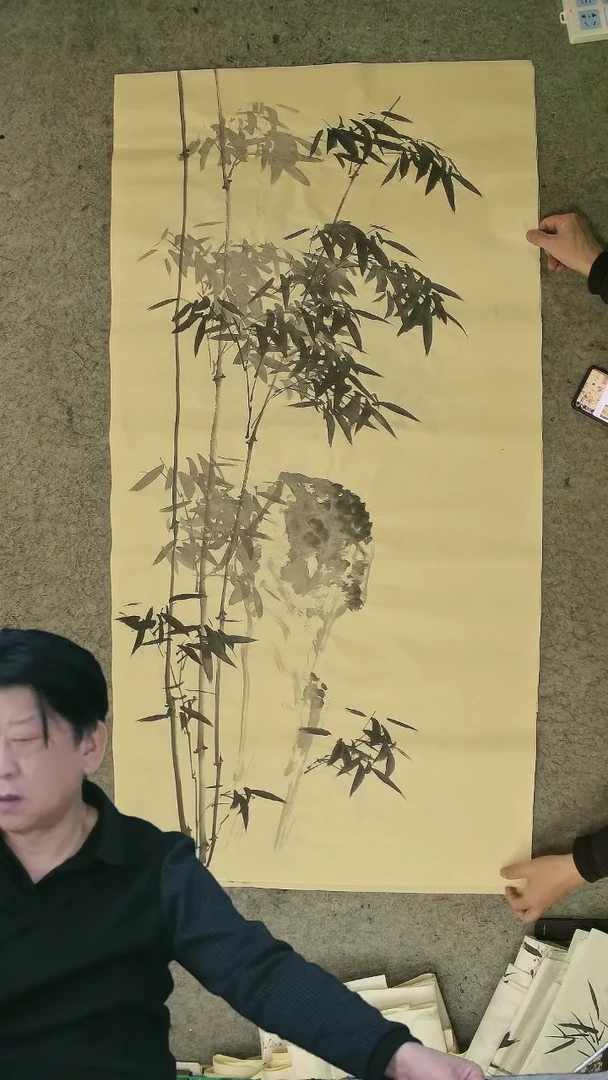 国画 四尺整张  墨竹  69*138cm