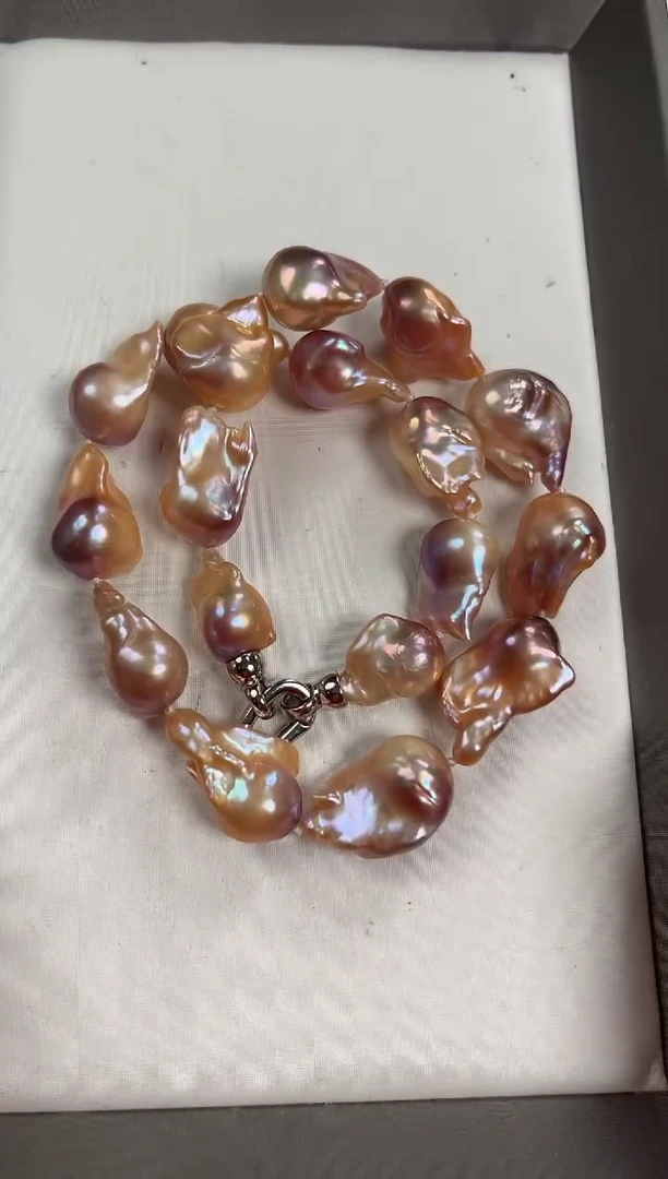 【闪购商品】淡水珍珠项链银S925镶嵌巴洛克项链