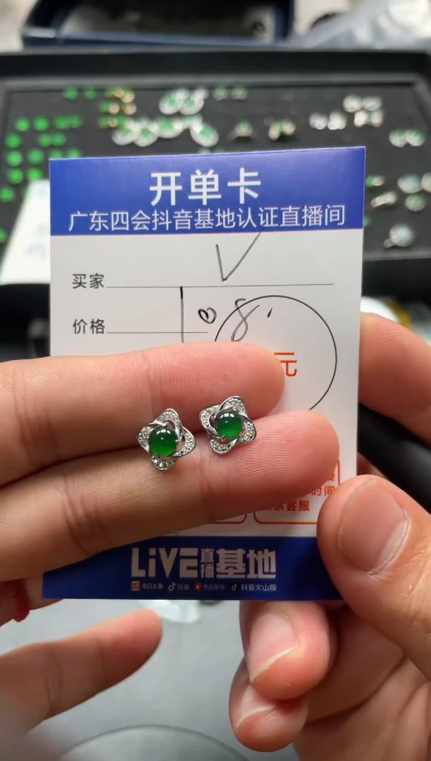 颈饰未镶嵌翡翠v****耳钉