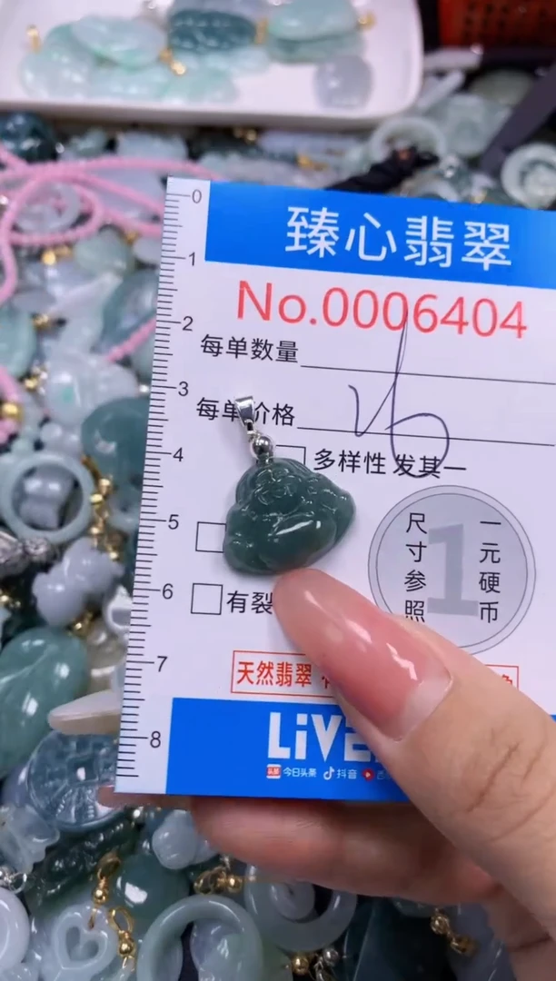 翡翠未镶嵌颈饰6404