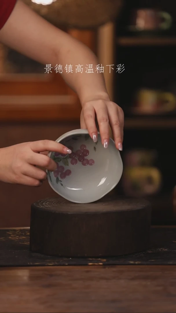 陶瓷景德镇高温釉下手绘陶瓷411