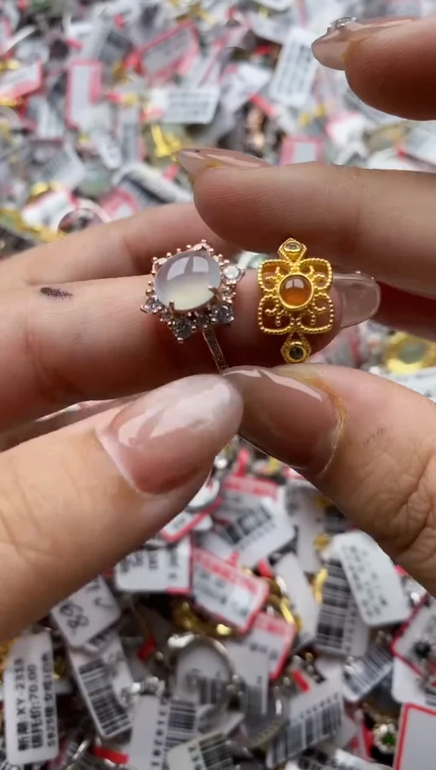 【闪购商品】翡翠戒指银S925镶嵌66666---10