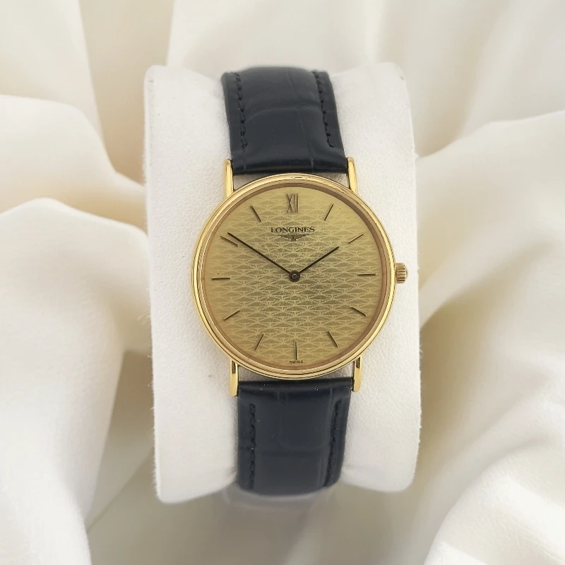 95新 Longines/浪琴 浪琴瑰丽简约经典金色优雅石英中性表