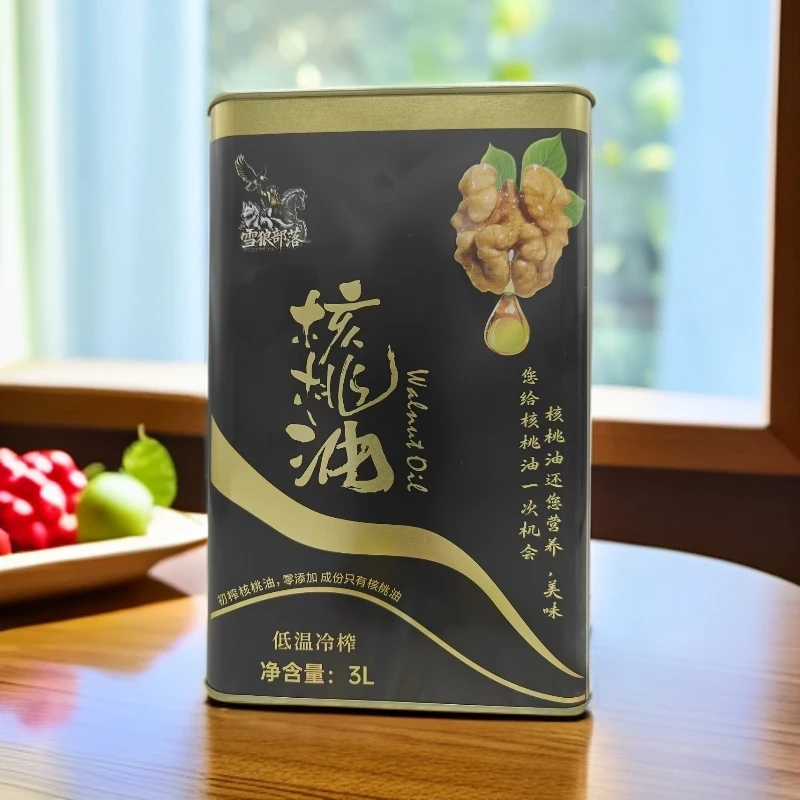 【雪狼部落】3升物理冷榨核桃油