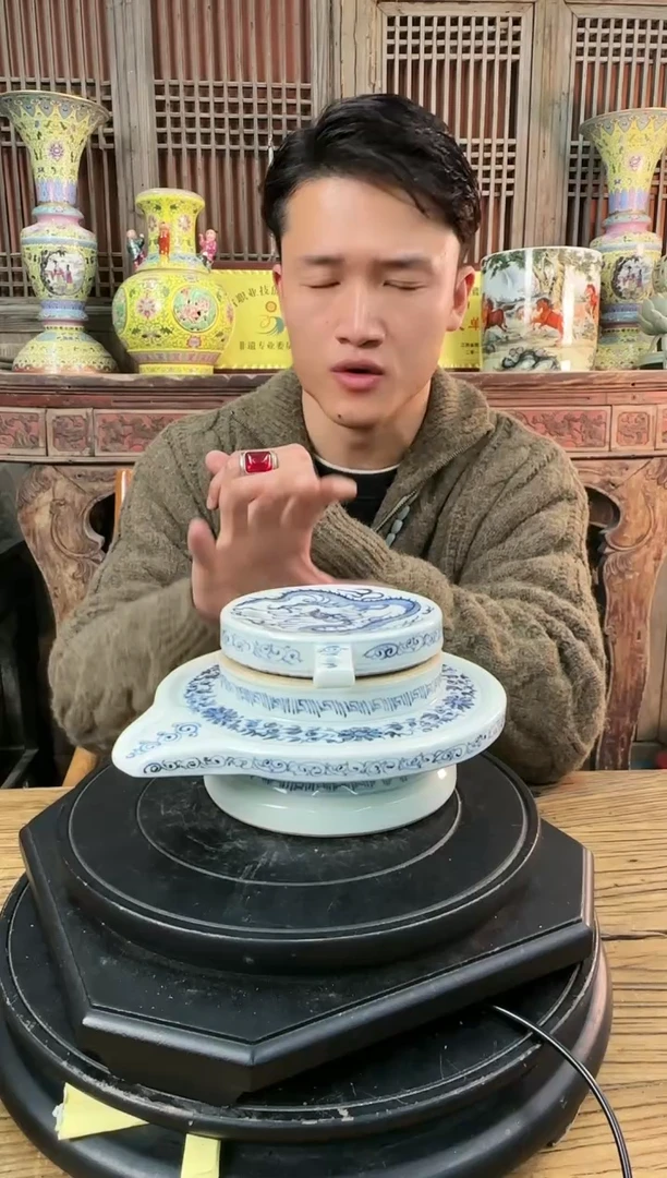 【闪购商品】摆件陶瓷 摆件 陶瓷 摆件 龙纹 碾药磨