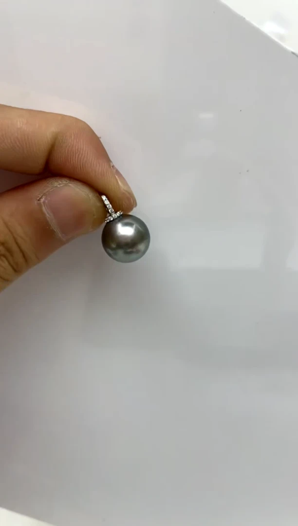 颈饰18K金镶嵌海水珍珠12-13