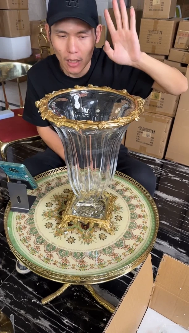 【闪购商品】黄铜黛姿家居打标高货花瓶