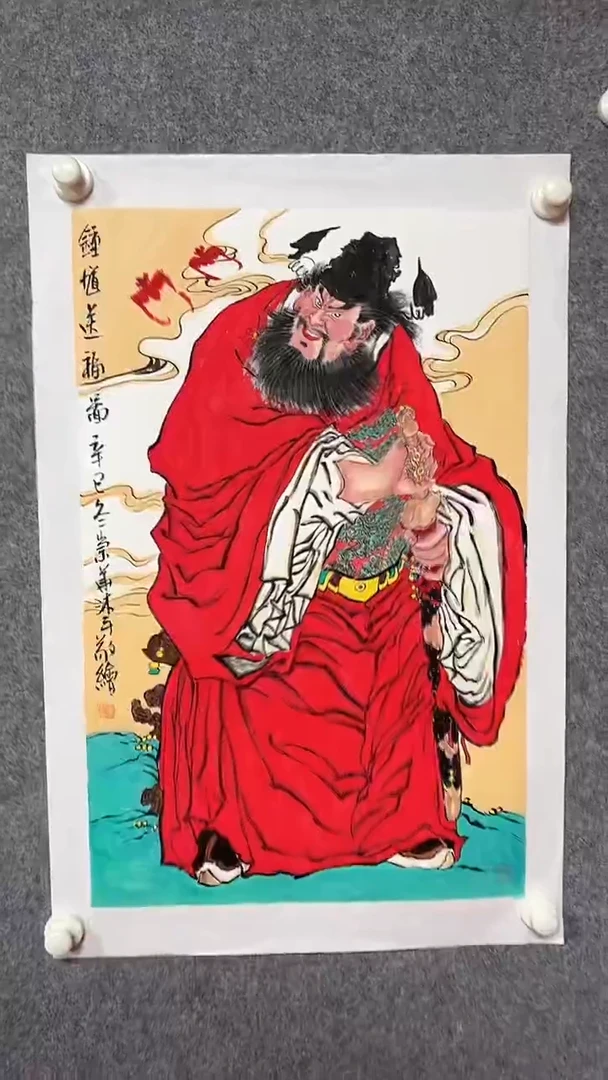 国画辛崇华-2.7平尺-人物-补书