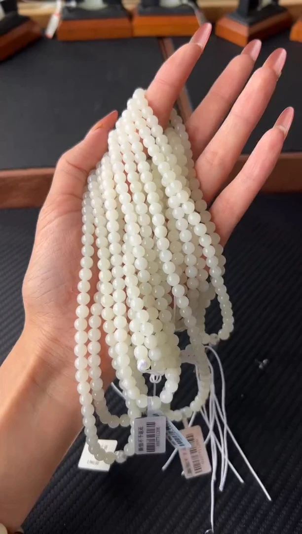 和田玉未镶嵌项链且末微色差米达卡6长串多样性发货拍一发一