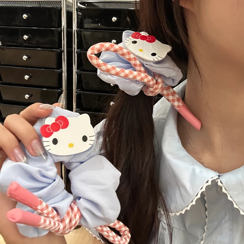 元气满满甜美风Kitty头绳可爱小猫发绳百搭发圈手工女韩版发饰