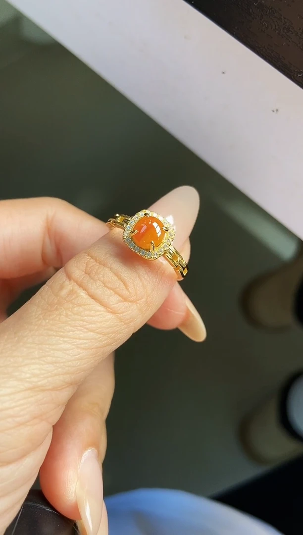 银S925镶嵌戒指翡翠12