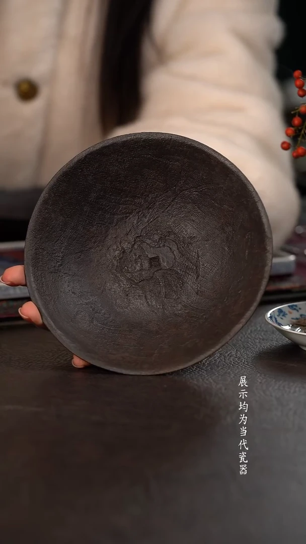 伟壶柴烧壶承 窝盘