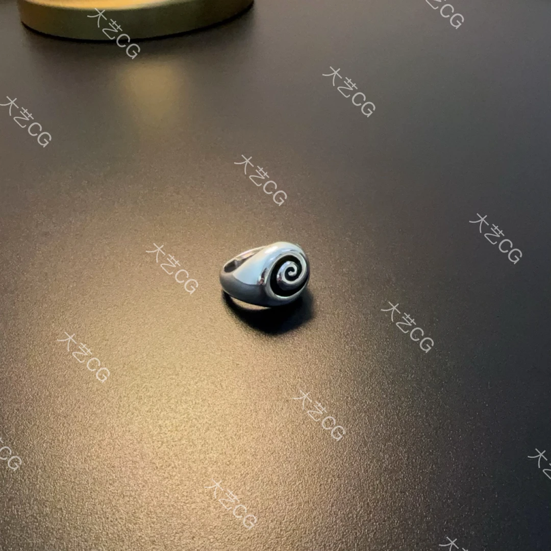 钛钢戒指 黑色复古风INS指环高级感欧美风饰品RIAgc 0349