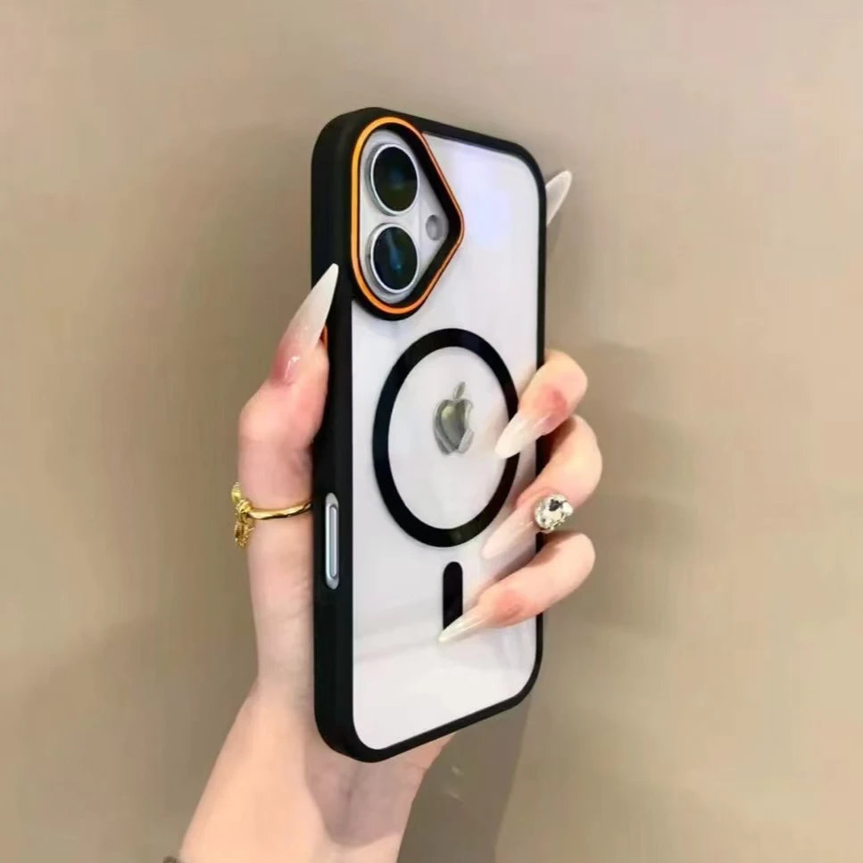 苹果手机壳16透明强磁吸气囊防摔iPhone15/14/13/12/11简约小众壳