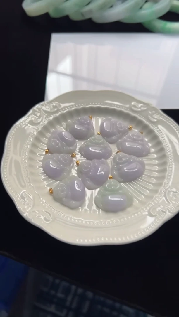 翡翠18K金镶嵌颈饰多样性发一件/2