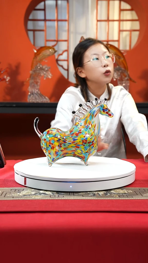 琉璃手工艺品琉璃小唐马摆件