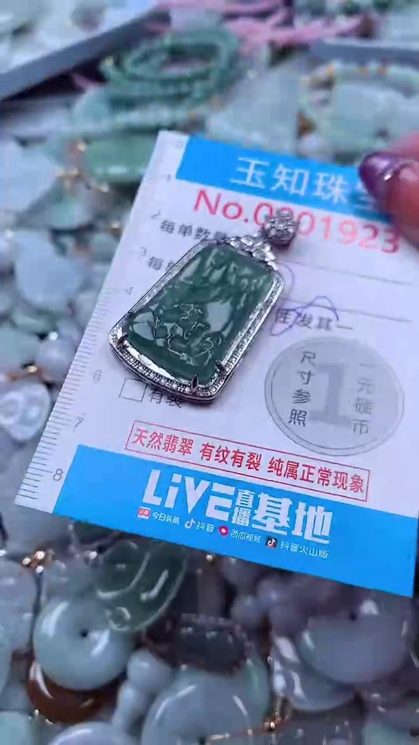 翡翠未镶嵌吊坠(不含链)1823