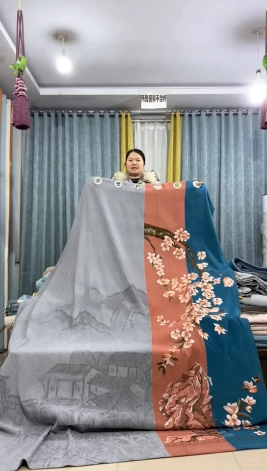 布成品窗帘      5*2.75