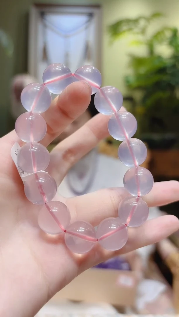 【闪购商品】水晶手串未镶嵌14.6粉水晶手串A6