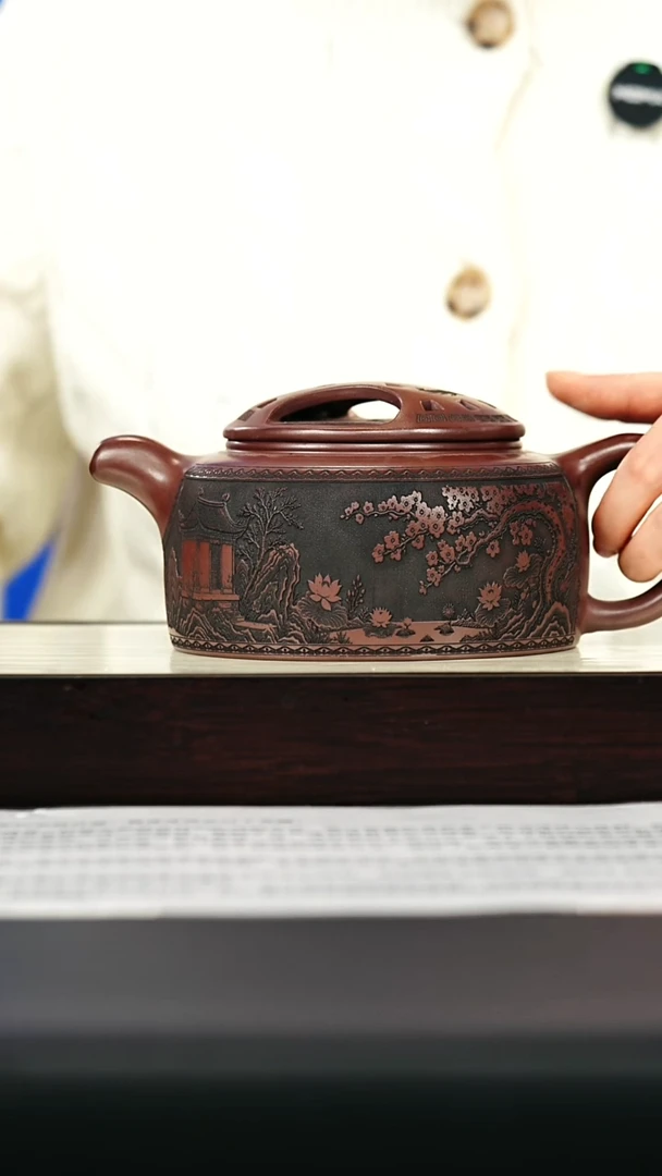 紫砂茶宠宜兴紫砂 牛盖莲子 h550