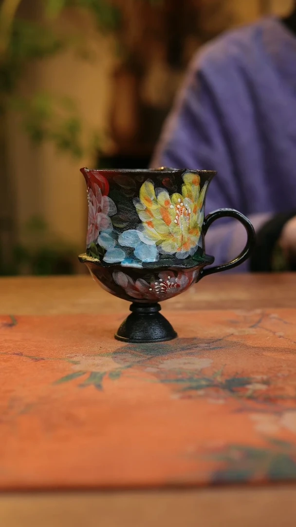 【闪购商品】瓷片1960景德镇手工手绘釉下彩高温瓷