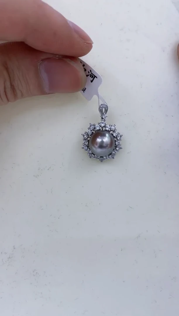 银S925镶嵌颈饰海水珍珠