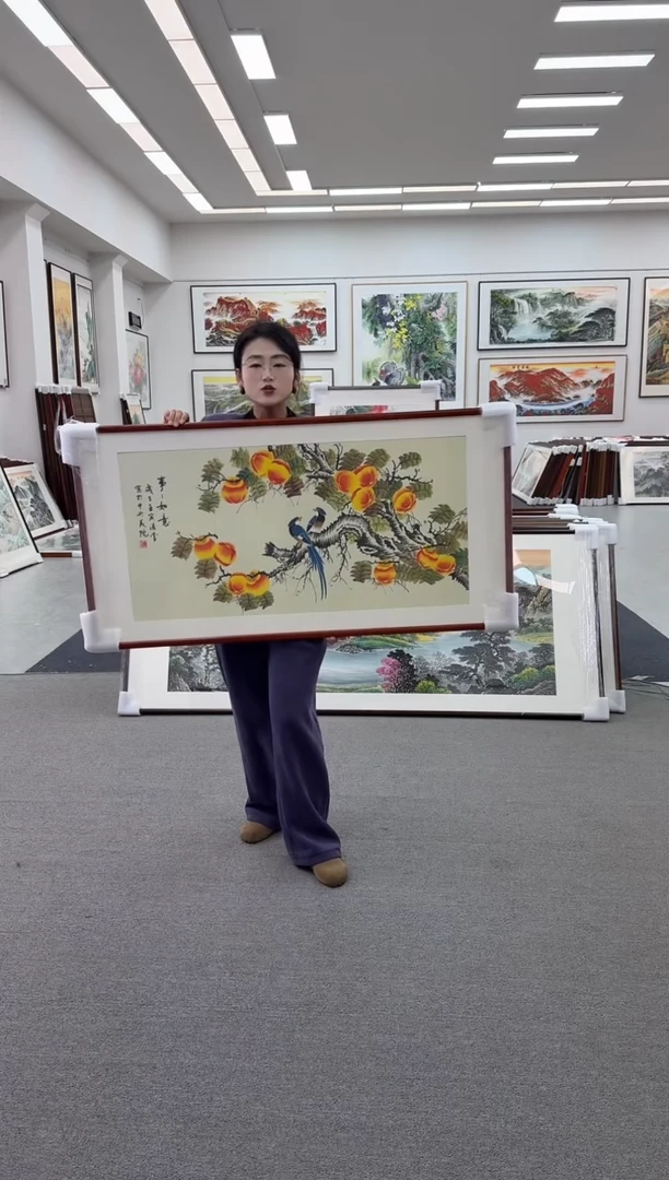 国画手绘125*65事事如意