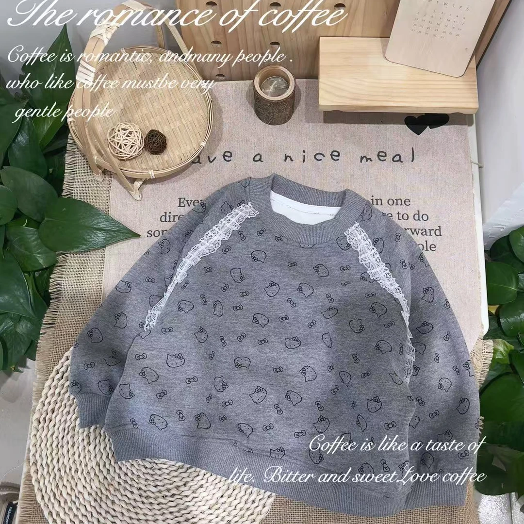 【加绒卫衣】秋冬新款加绒可爱套头圆领卫衣-377