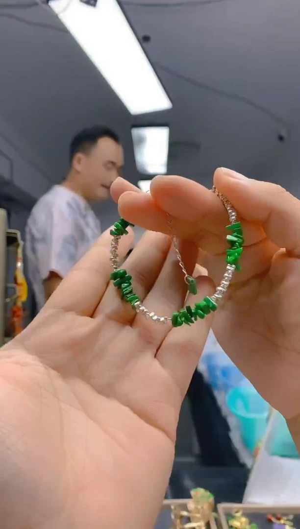 【闪购商品】翡翠耳饰合金319翡翠手链