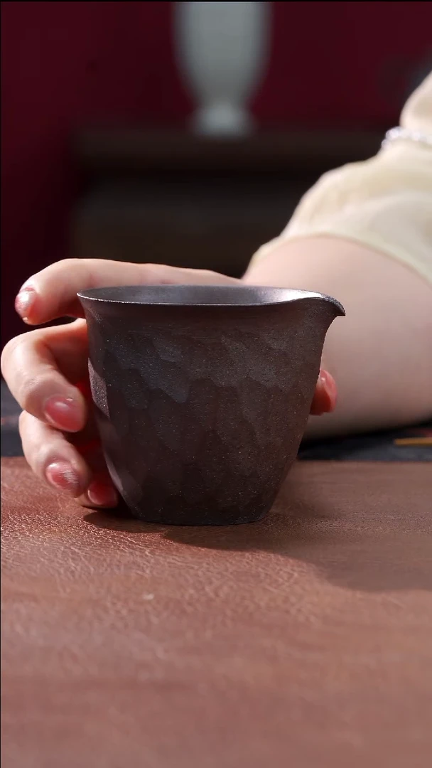 茶具裸烧铁胎水立方公道杯@@ST-C30003