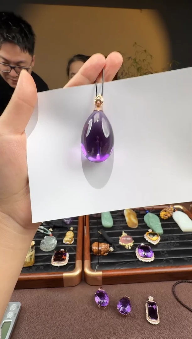 颈饰18K金镶嵌紫晶82-511-11.26多样性拍一发一