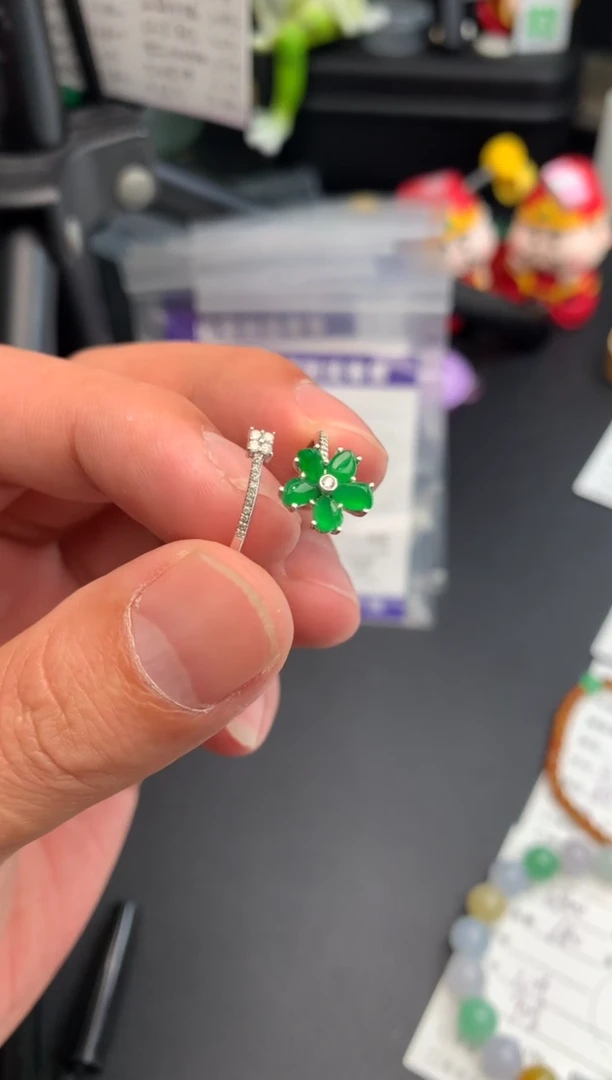 【闪购商品】定制翡翠18K金镶嵌模式推广期24小时鉴赏期