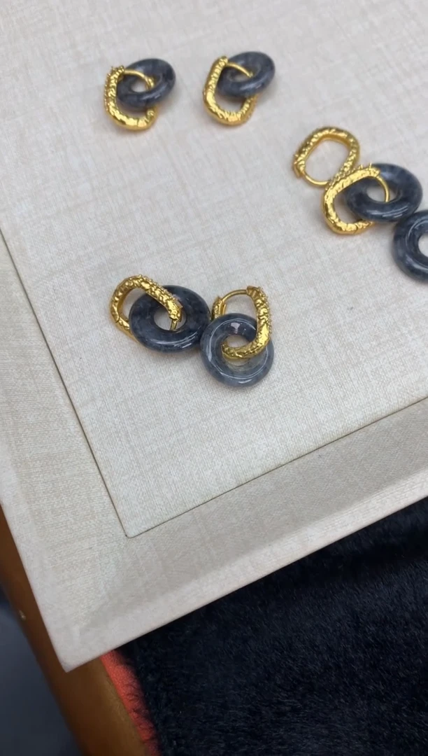 【闪购商品】翡翠耳饰银S925镶嵌耳包 多样性发（1件）