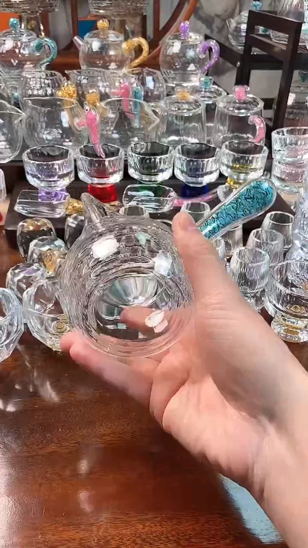 【闪购商品】玺宴新款水晶侧把公杯绿松石