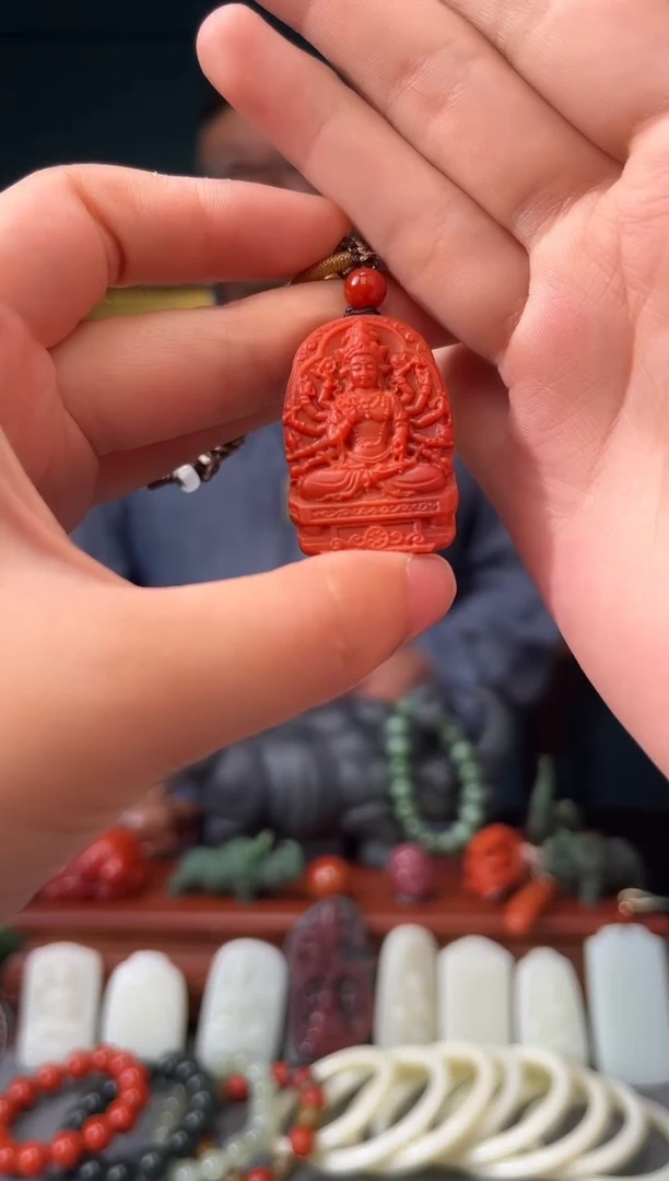 南红玛瑙未镶嵌颈饰吊坠