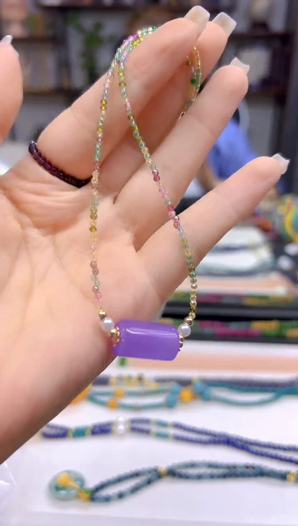 翡翠未镶嵌颈饰DIY款X532