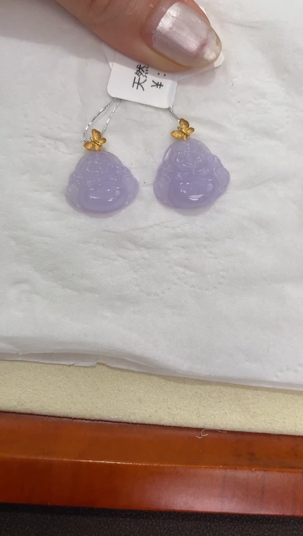 翡翠18K金镶嵌颈饰天然缅甸a货翡翠(多样性发其一