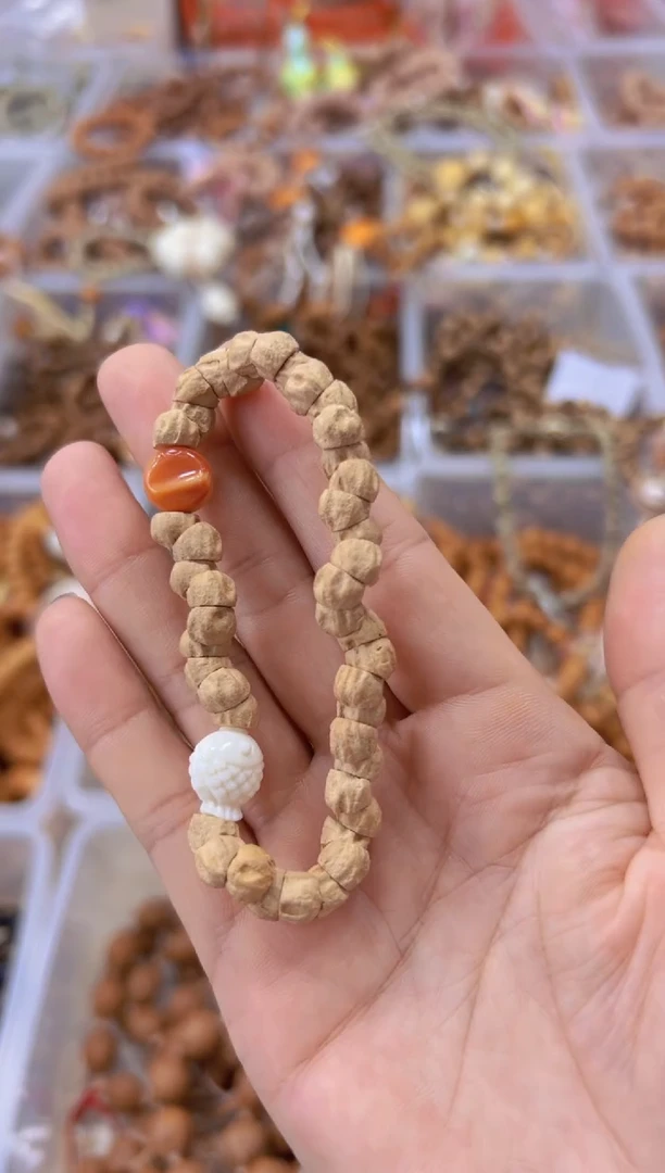 柏香籽/百香籽手串卡7柏香蒜瓣大肠单圈款