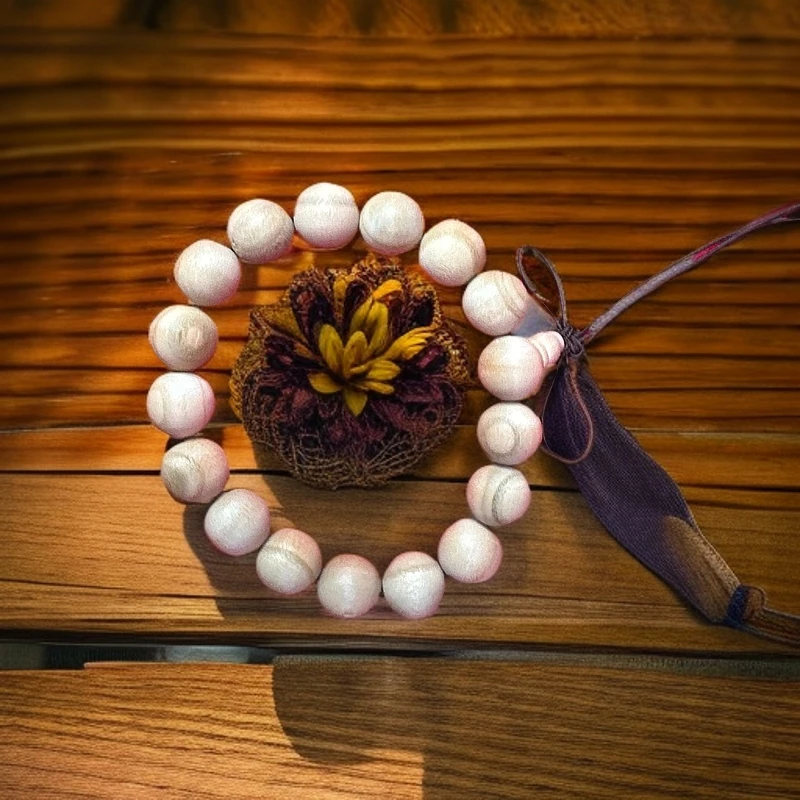 泰山老桃木原木色手串1.2/1.5/1.8cm