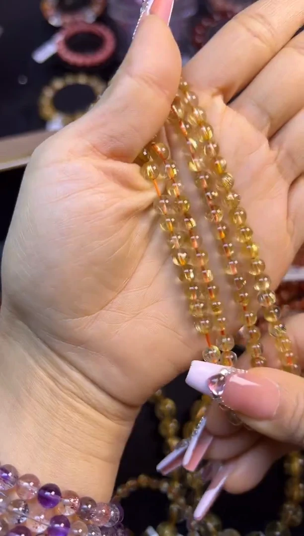 未镶嵌手串水晶金*淼金发晶三圈5.7mm