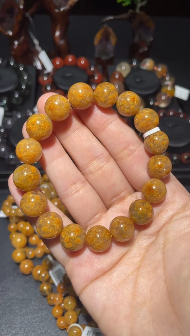 未镶嵌珠宝半成品水晶M****r钛晶花12mm-125