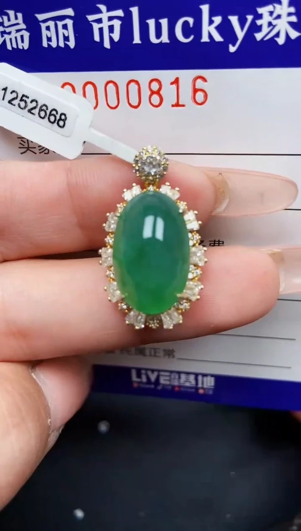 【闪购商品】翡翠颈饰银S925镶嵌0816