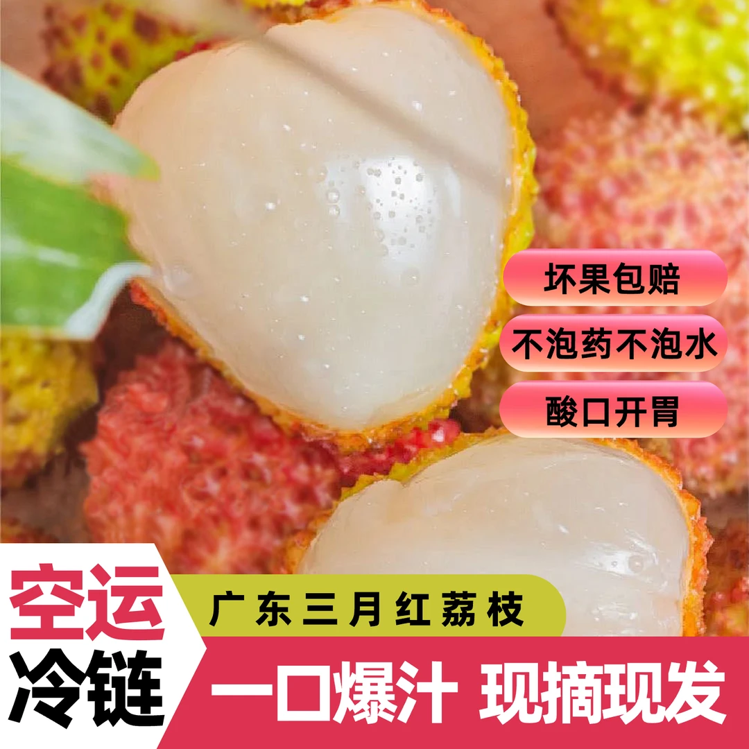 【空运次日达】广东三月红荔枝酸甜可口新鲜现摘孕妇水果