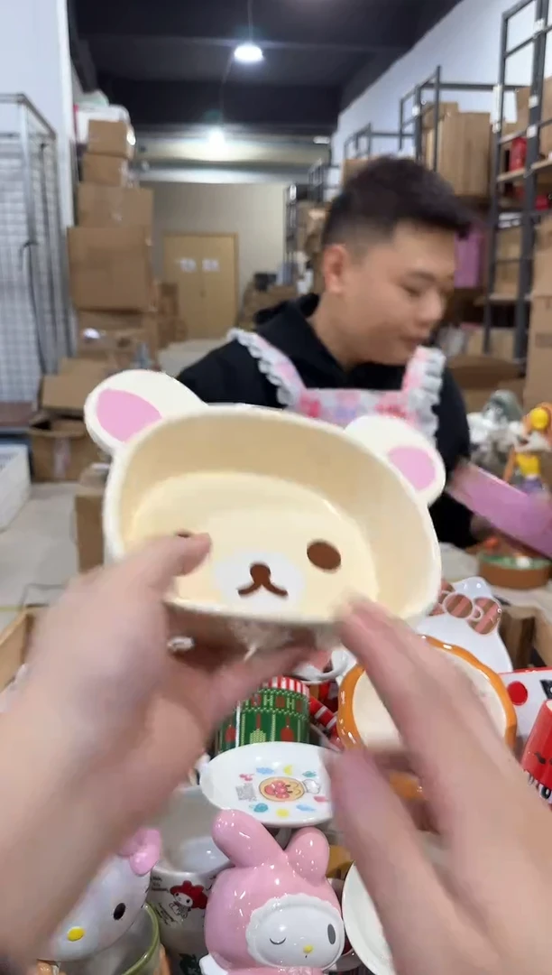 瓷片原盒熊妹深碗