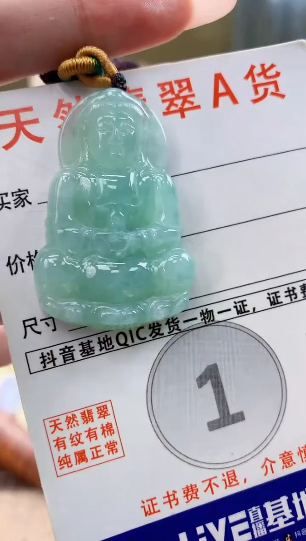 颈饰未镶嵌翡翠天然A货翡翠挂件