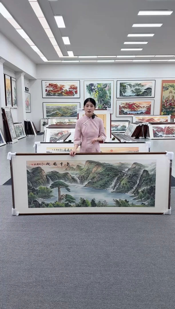 国画手绘 聚宝福地 219*88